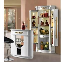 QUALITY DESIGNED WHITE WINE BAR & GLASS CABINET  AVAILABLE (MOBIN) - Deluxe.com.ng