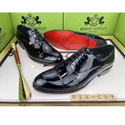 EXECUTIVE PLAIN SHINY BLACK CORPORATE LEATHER SHOE WITH LACES BY RENATO CASTELLO | AVAILABLE IN ALL SIZES (SWNL) (N) - deluxe.com.ng
