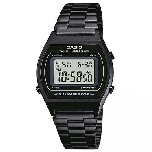 CASIO GENTS B640WB-1ADF METAL BASIC VINTAGE BLACK BRACELET WATCH