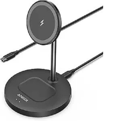 Anker PowerWave Magnetic 2-in-1 Wireless Charging Stand Lite – White - deluxe.com