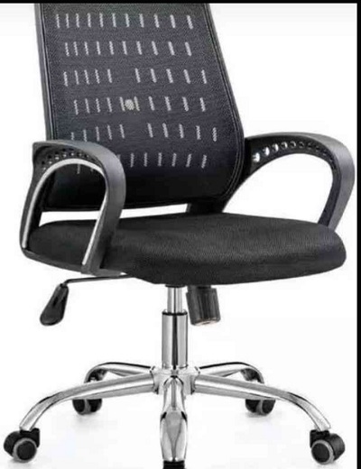 BLLACK OFFICE CHAIR WITH MESH BACKREST (FMAN)