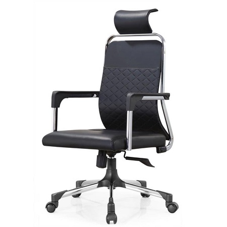 BLACK SWIVLE CHAIR WITH HEAD REST (DISO)