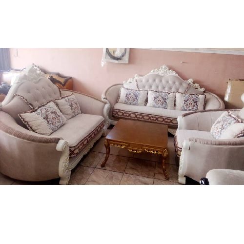 QUALITY DESIGNED 7 SEATERS SOFA & CENTER TABLE WTH 2 SIDE STOOLS (AUSFUR - deluxe.com.ng