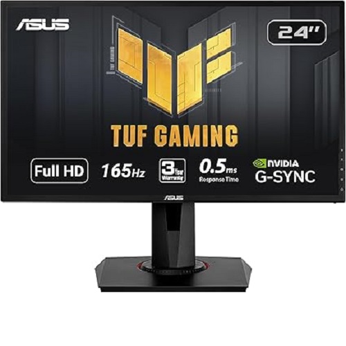 ASUS TUF Gaming VG259Q 24.5 Inch Gaming Monitor -(1920×1080), 144Hz,IPS, G-Sync compatible, Speakers, HDMI & Display Port, Swivel, Tilt, Pivot/Height Adjustment, Black - deluxe.com.ng