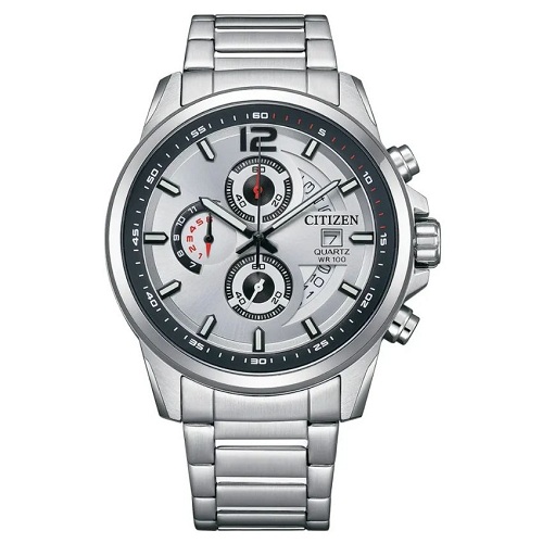 CITIZEN AN3690-56A MEN’S CHRONOGRAPH SILVER BRACELET WATCH - deluxe.com.ng