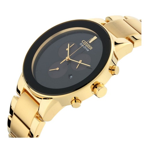 CITIZEN AT2242-55E MEN’S AXIOM ECO-DRIVE CHRONOGRAPH GOLD WATCH- deluxe.com.ng