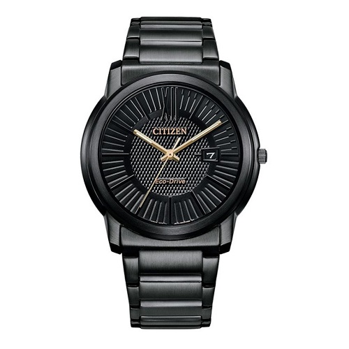 CITIZEN AW1217-83E MEN’S ECO-DRIVE FULL BLACK STAINLESS STEEL ANALOG DRESS MEDIUM WATCH - deluxe.com.ng