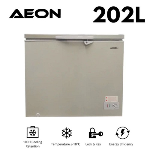 Aeon Freezer | Aeon ACF200GK 202 Litre Chest Freezer R600a- Grey Colour - deluxe.com.ng