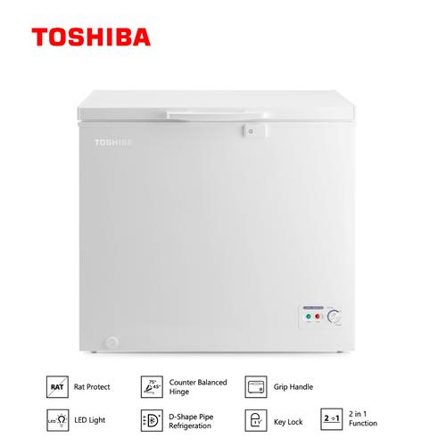 Toshiba Chest Freezer 198L Single Door R600a White Colour- CR-A198U - deluxe.com.ng