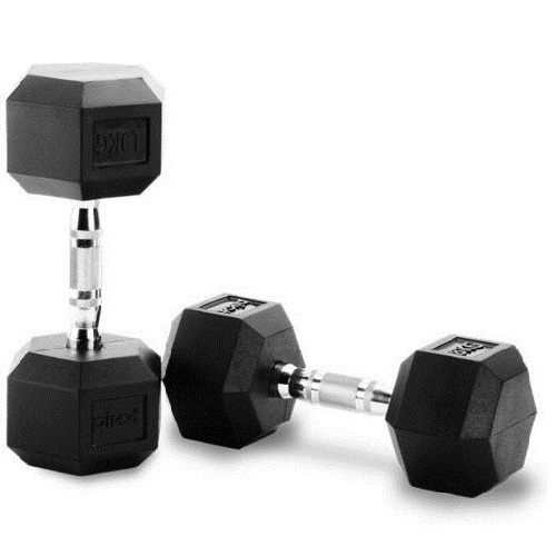 PIVOT FITNESS D2200.4 RUBBER HEX DUMBBELL 4KG [PAIR] - Deluxe.com.ng