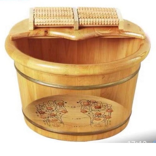 LITE FITNESS SOBFMB Wooden Foot Massage Bucket - deluxe.com.ng