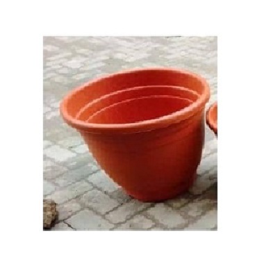 ORANGE EXTERNAL PLASTIC FLOWER POTS (PEGLO) - DELUXE.COM.NG