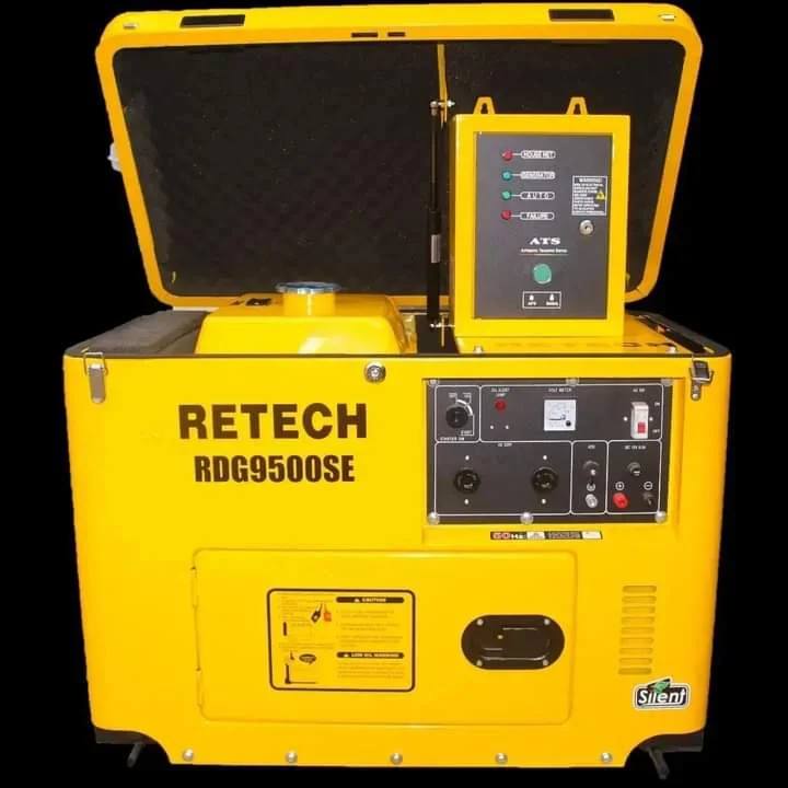 RETECH 6KVA DIESEL GENERATOR RDG9500SE - deluxe.com.ng