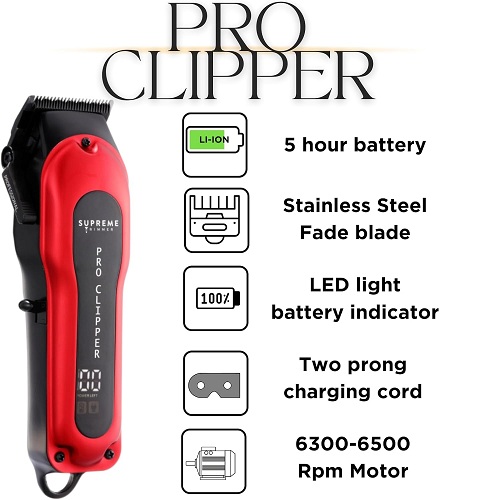 SONIK SUPREME SHC 7000 PROFESSIONAL CORDLESS HAIR CLIPPER - deluxe.com.ng