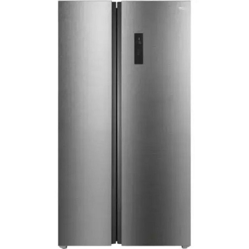 TCL REFRIGERATOR | 597 LITRE, SIDE BY SIDE, INVERTER NO FROST, ELECTRONIC CONTROL, AAT FRESH TECHNOLOGY, HUMIDITY CARE CRISPER, LED LIGHT, GLASS SHELF, INOX - P650SBG - deluxe.com.ng