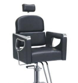 BLACK SALON CHAIR WITH HEAD REST & LEG REST (BLEIN)