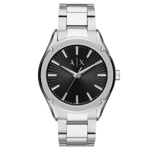 ARMANI EXCHANGE AX2800 MEN’S FITZ QUARTZ BLACK DIAL STAINLESS STEEL WATCH