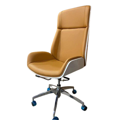 ORANGE & LIGHT BROWN OFFICE CHAIR (HIFU)