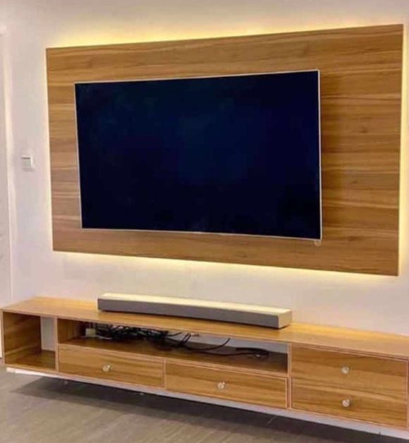 LIGHT BROWN TV STAND (MIFU)