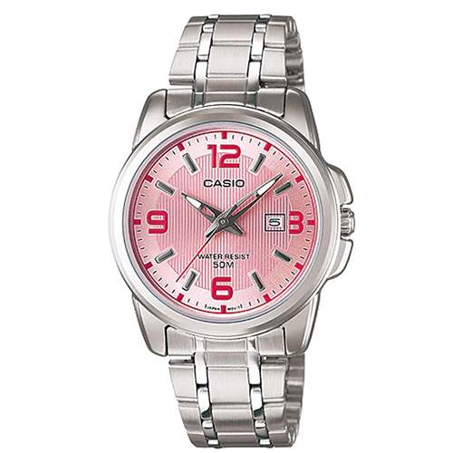 CASIO LTP-1314D-5AVDF WOMEN’S ENTICER PINK DIAL BRACELET WATCH  - Deluxe.com.ng