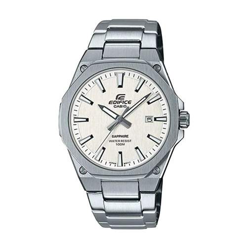 CASIO EDIFICE EFR-S108D-7AVUDF MEN’S QUARTZ WHITE DIAL STEEL BRACELET ANALOG STAINLESS STEEL