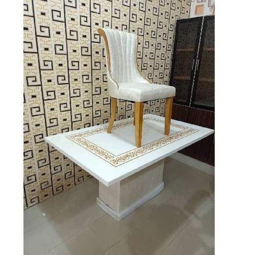 QUALITY DESIGNED WHITE & GOLD DINING SET (ZIDFU) - deluxe.com.ng