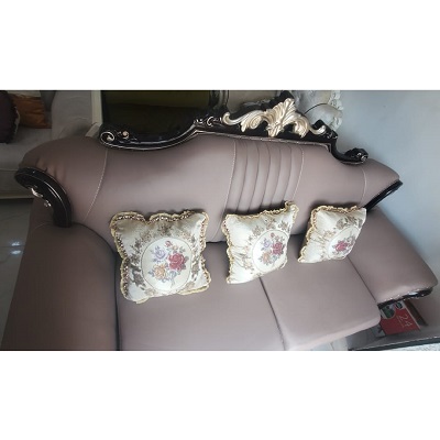 7 SEATERS LIGHT BROWN SOFA (ZEFU)