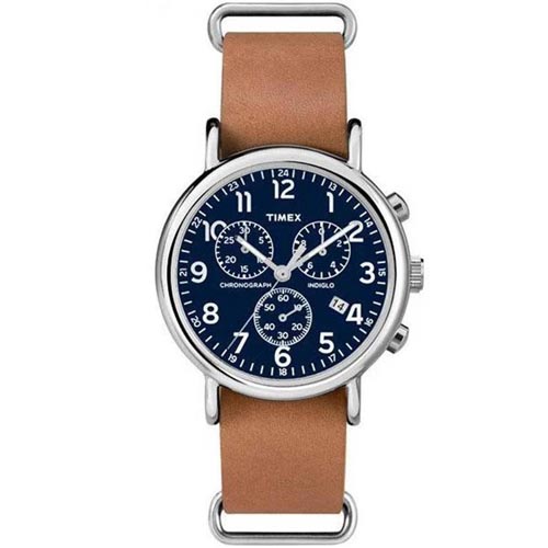 TIMEX TW2P62300 UNISEX WEEKENDER CHRONO OVERSIZE SLIP-THRU STRAP WATCH