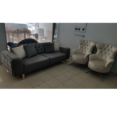 CREAM AND GREY 7 SEATERS SOFA (NWAFU)