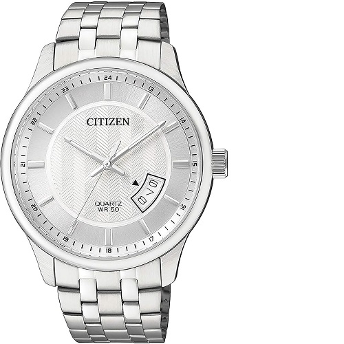 CITIZEN BI1050-81A MEN’S BLACK DIAL SILVER BRACELET QUARTZ DRESS WATCH - deluxe.com.ng