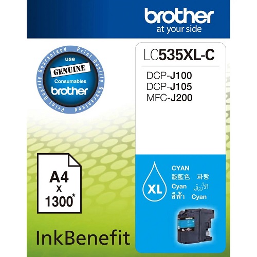 Brother lc-535xlc Cyan Ink Cartridge - deluxe.com.ng