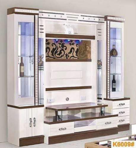 WHITE & BROWN TV STAND (1530)