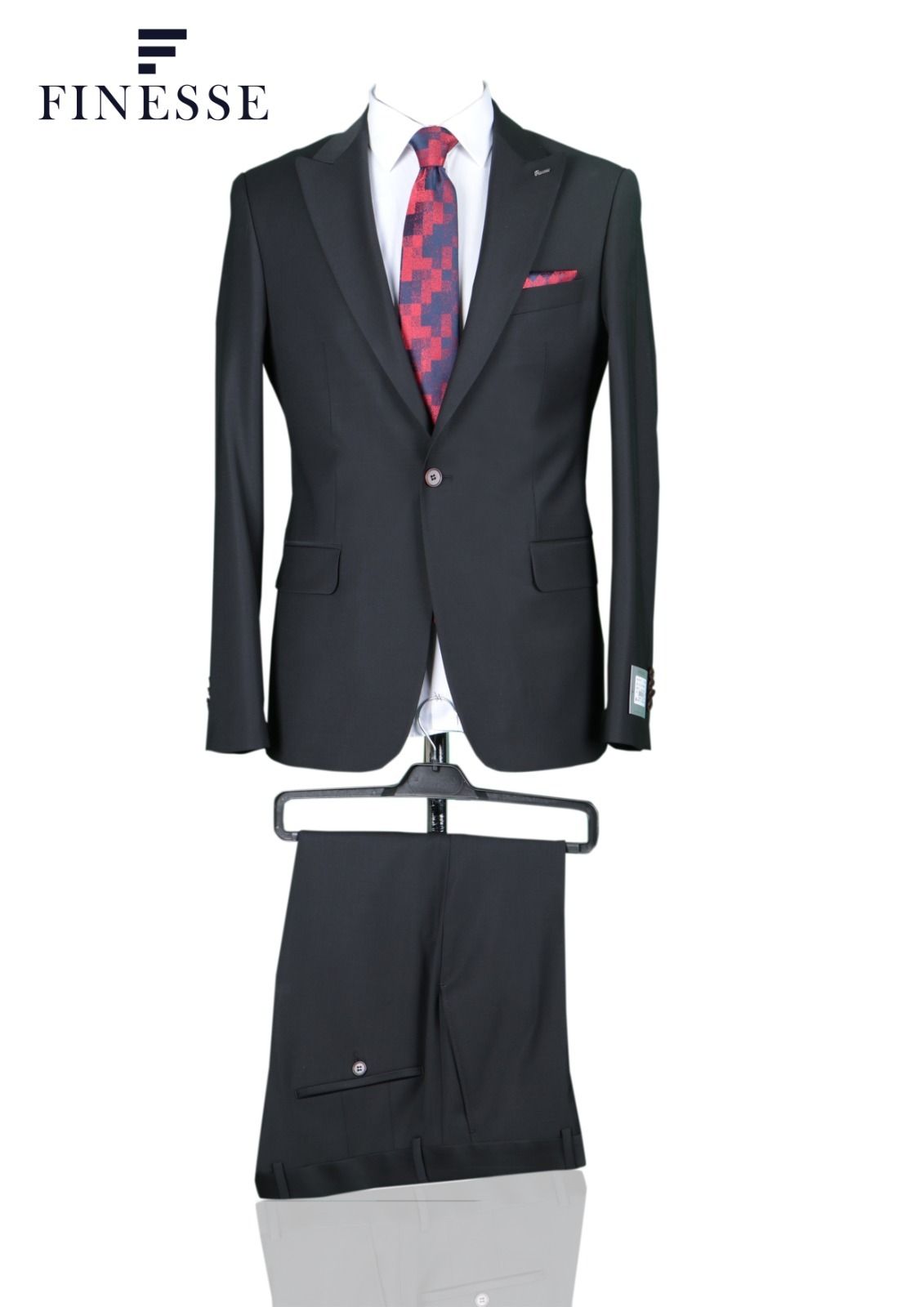 EXECUTIVE BLACK TURKEY SUIT WITH ONE BUTTON-deluxe.com.ng