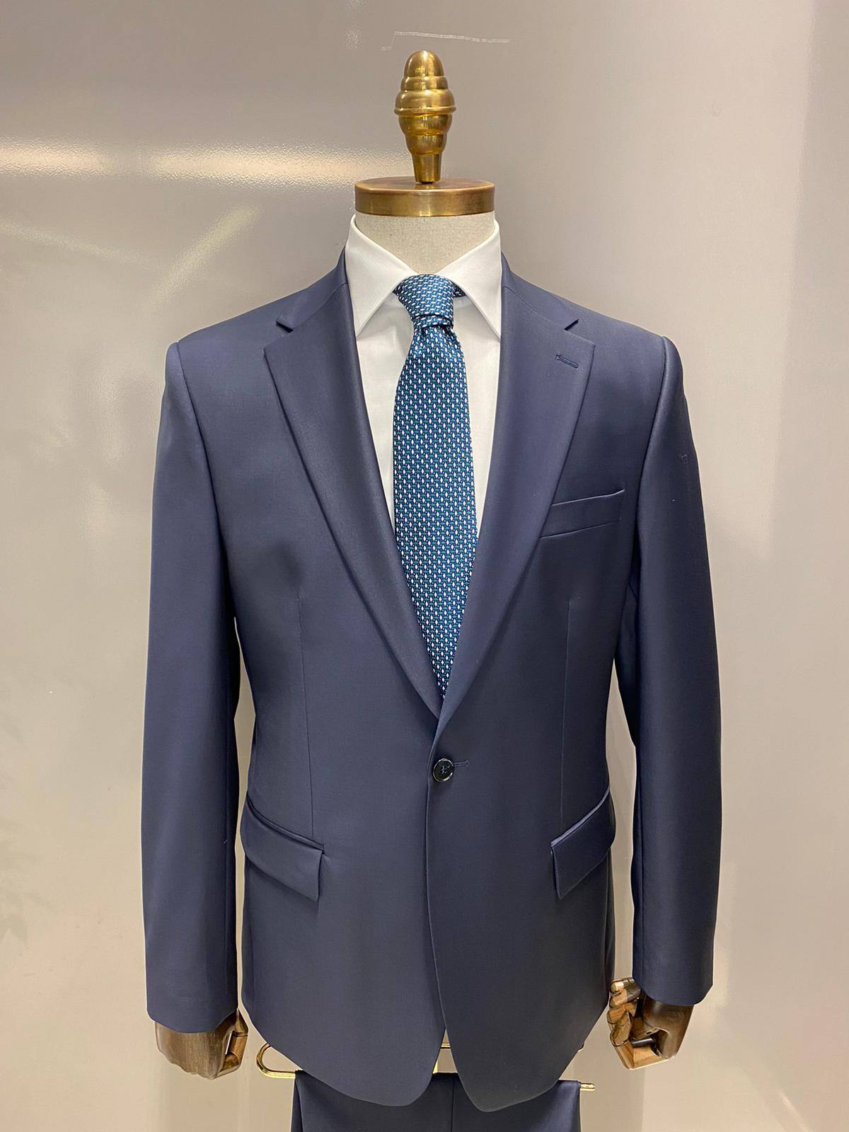 LIGHT BLUE EXECUTIVE TURKEY SUIT WITH ONE BUTTON-deluxe.com.ng