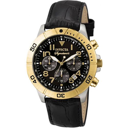 Invicta 7284 Men’s Signature Quartz Chronograph Black Dial Watch