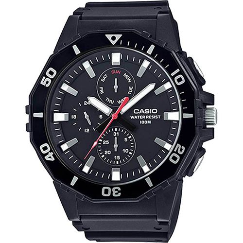 Casio MRW400H-1AV Men’s Multifunction Black Resin Band Sports XL Watch