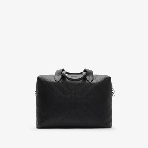 BURBERRY ELEGANT DARK BROWN LEATHER LAPTOP BAG FOR MEN - deluxe.com.ng