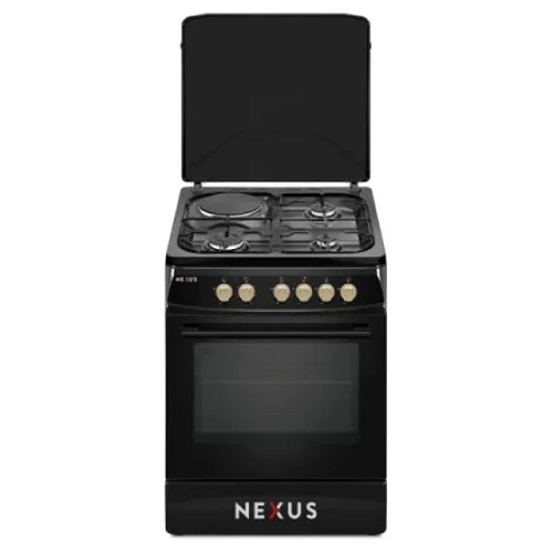  NEXUS GAS COOKER -BLACK | NX-6004 (3+1) - deluxe.com.ng