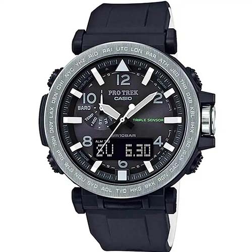 CASIO GENT’S PRG-650-1DR PROTREK SAFARI SILICON BAND WATCH