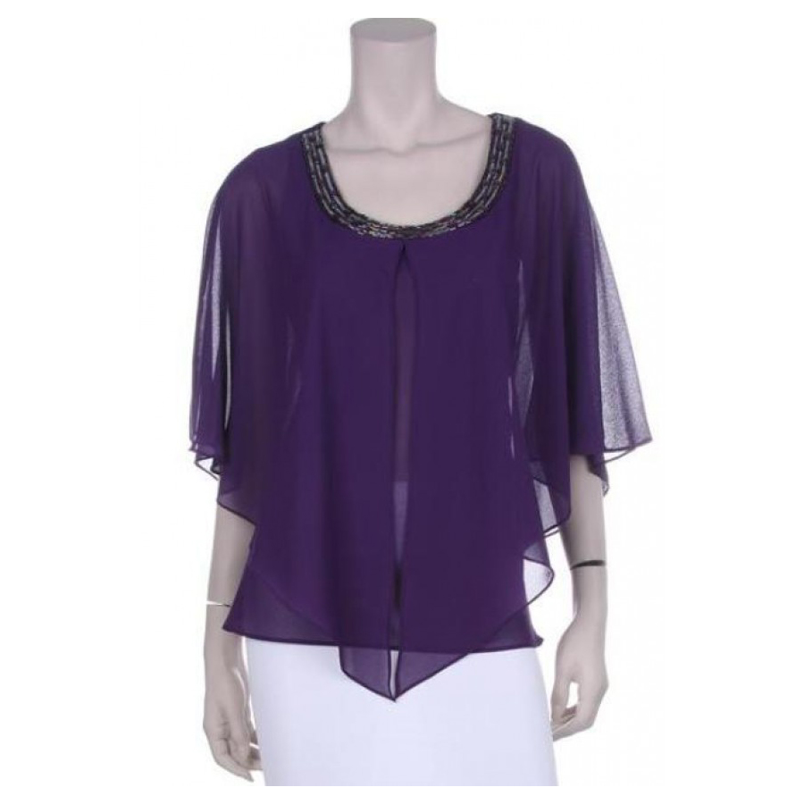 Purple Poncho Blouse 