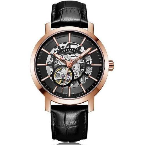 ROTARY GS05354/04 MEN’S GREENWICH G2 BLACK LEATHER WATCH