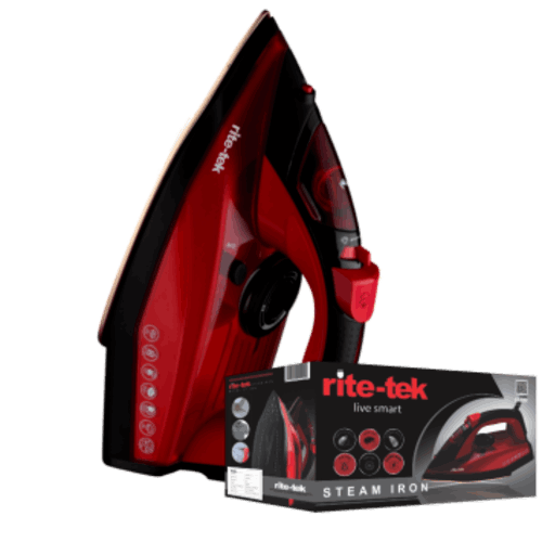 Rite-tek Steam Iron ST-599|2200 watts|1.8 metre power cord length (DE) - deluxe.com.ng