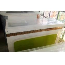 QUALITY DESIGNED 1.4M WHITE & GREEN FRONT DESK - AVAILABLE (ARIN) - deluxe.com.ng