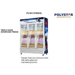Polystar 1,055 Litres Triple Door Showcase Fridge | PV-SC1275DD3L - deluxe.com.ng