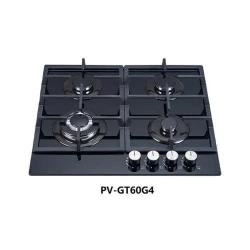 Polystar  Gas Hob | PV-GT60G4 | with glass cooktop  | 4 Burner -Deluxe.com.ng