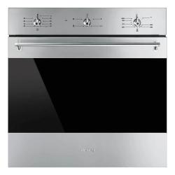 Smeg Oven | 60 Litres SF6341GVX Classic Single Gas Oven With Electric Grill Stainless Steel With Dark Glass - deluxe.com.ng 