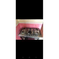KITCHENCRAFT 90CM 5 GAS BURNER 1 ELECTRIC HOB |STAINLESS STEEL 