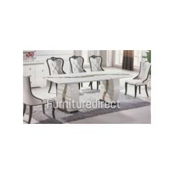 Marble Atlantana Exqusite Set Dining + 8 Sitting Chairs