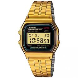 CASIO A159WGEA-1DF UNISEX GOLD RETRO DIGITAL BRACELET WATCH