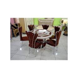 Marble Grafel Dinning Set Furniture + 6 Dining Chairs